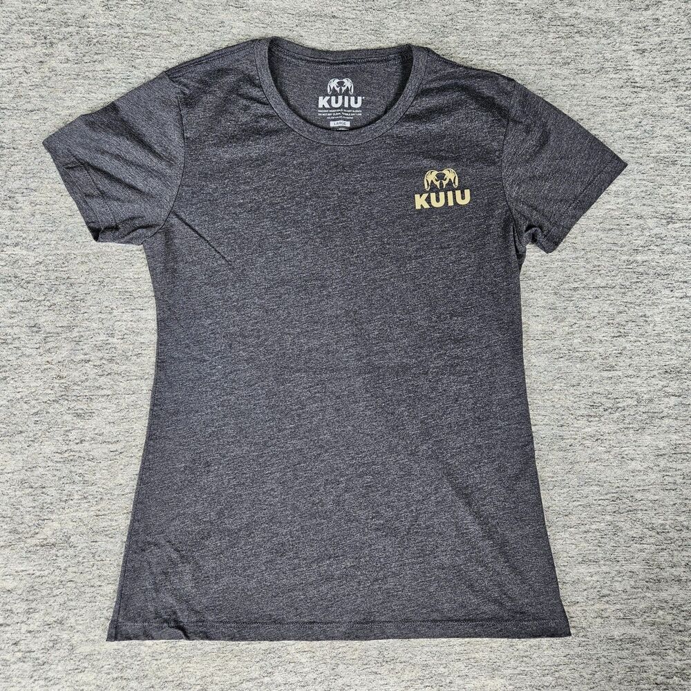 KUIU Ultralight Hunting Women's Large Bow Tip Graphic T-Shirt Heather Gray